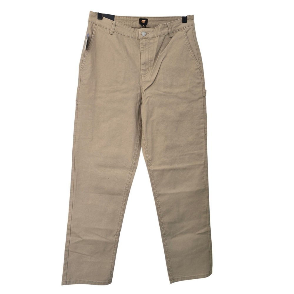 🆕️ *NWT* CAT Caterpillar Men's Carpenter Pants Size 10 Work Utility Casual Tan